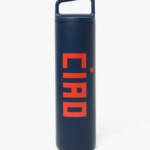 Chic Navy Bottle with Red 'CIAO' Design